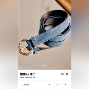 Sézane Thelma belt denim blue